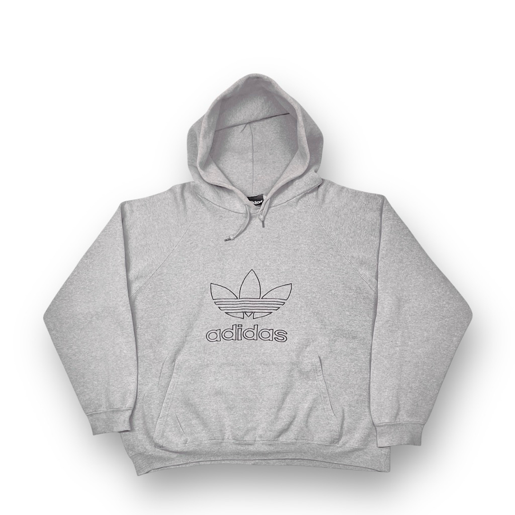 90s Adidas Trefoil Vintage Heavyweight Hoodie Oversized Fit