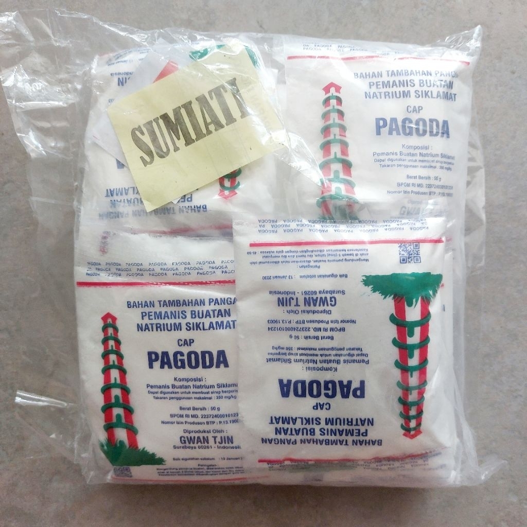 

PAGODA Pemanis Buatan 50g (1pack isi 20 pcs)