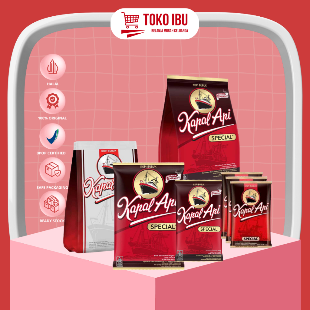 

Kapal Api Kopi Bubuk Series - Special Silver 350 gr / Special Merah 350 gr - 150 gr - 6gr 1 Rtg