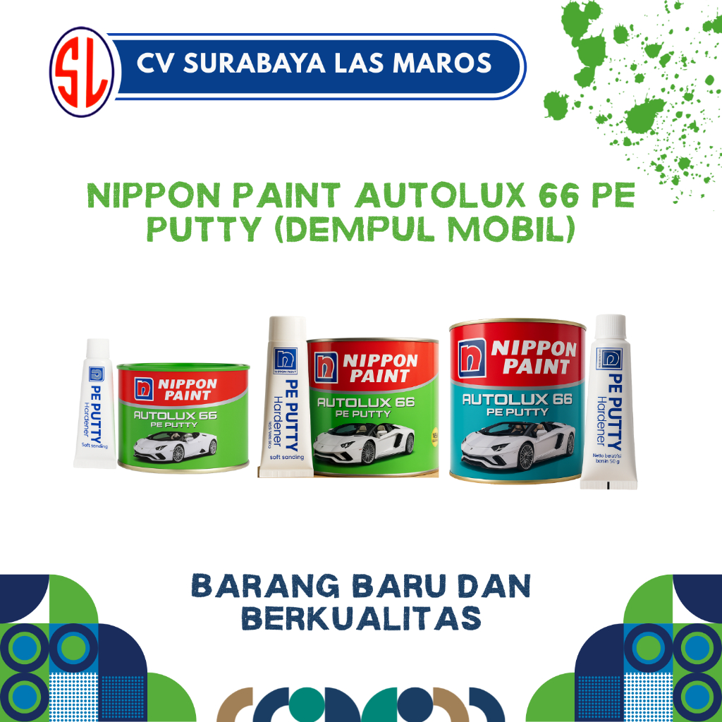 Dempul Mobil Autolux 66 Nippon Paint + Hardener – Halus & Tahan Lama