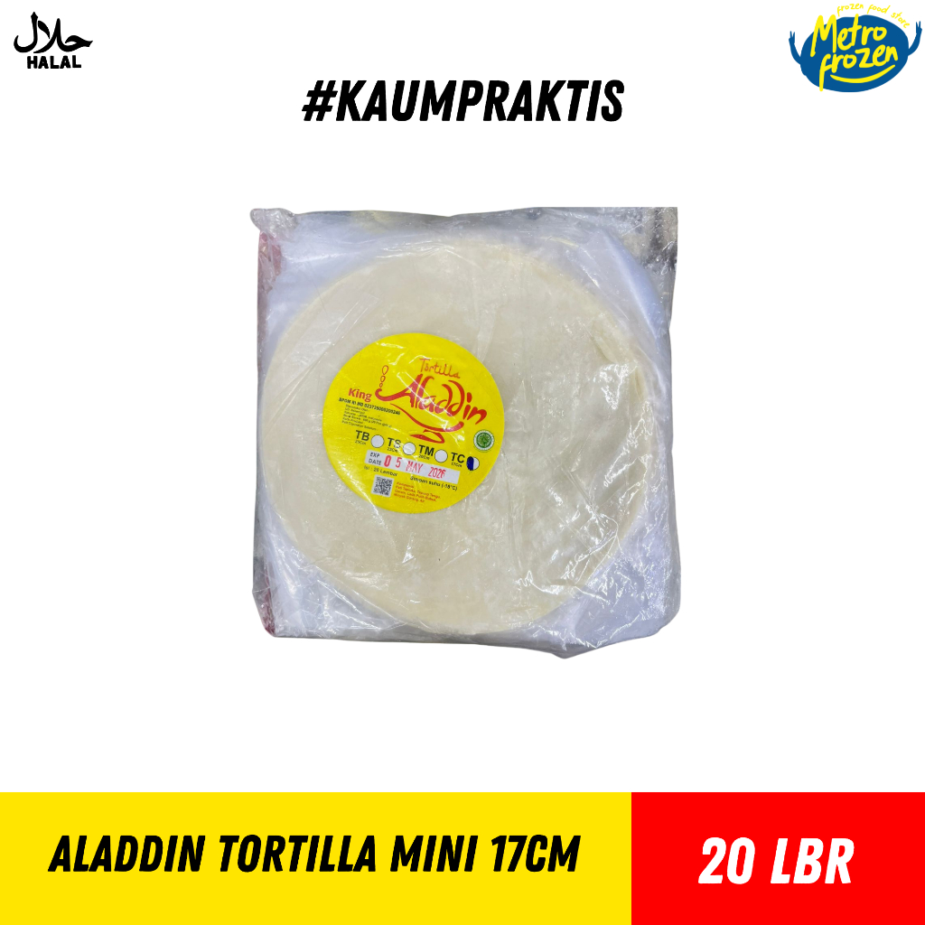 

ALADDIN Tortilla Mini 17cm 20lbr //kulit kebab mini //tortilla kulit kebab