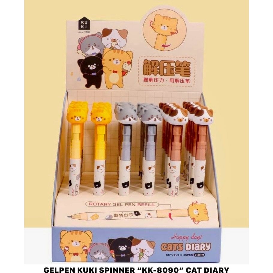 

[ PCS ] Gel Kuki Cat Diary / Gel Rotary Fancy (KK-8090)