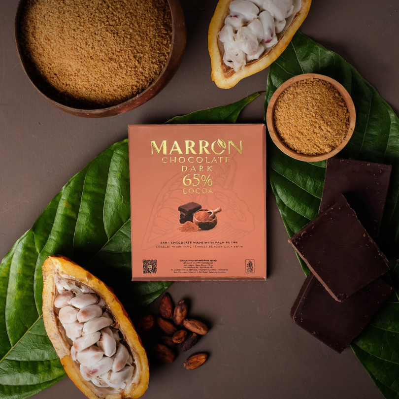 

Marron Chocolate Couverture Dark 65% Cocoa 50gr | Cokelat Vegan - Aagney Chocolate