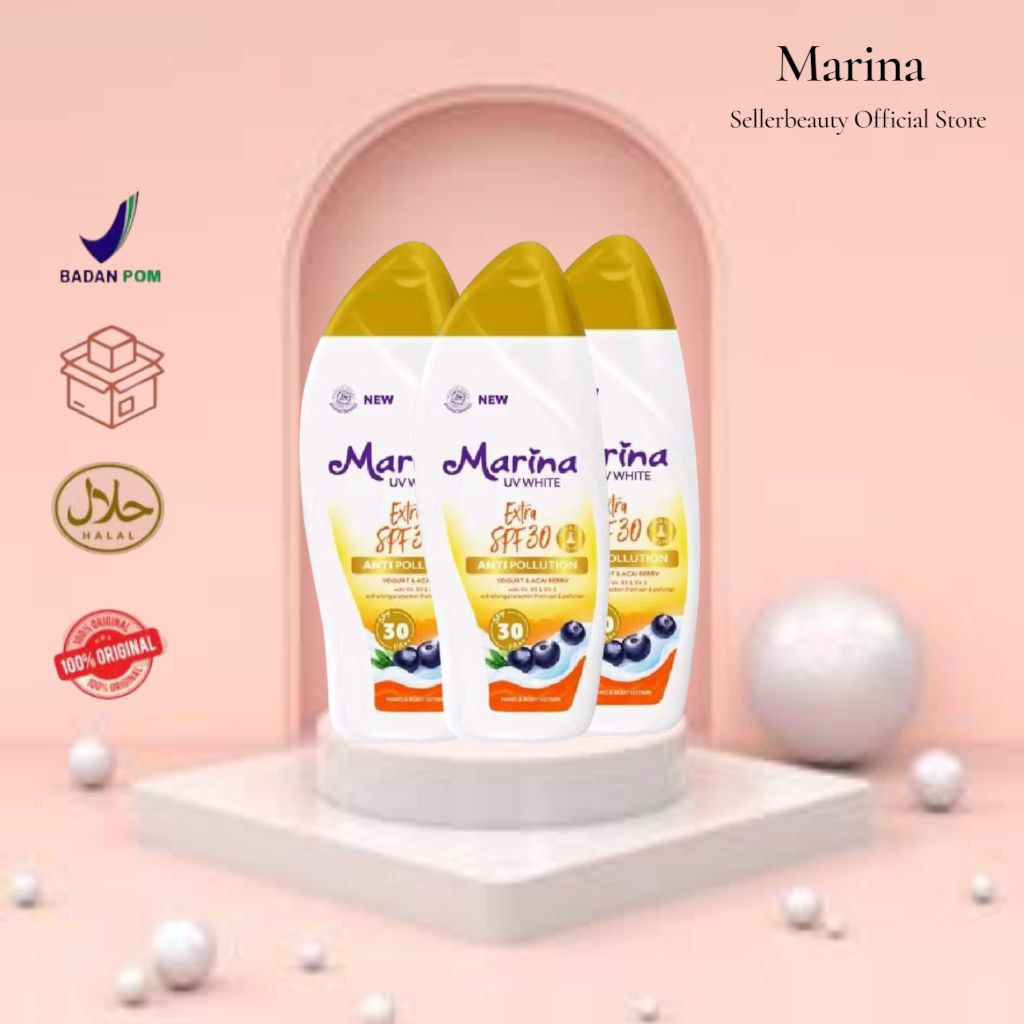 MARINA HANDBODY HANDBODY LOTION GBEE GLOW BEAUTY LOTION PEMUTIH KULIT TUBUH PENGHILANG BEKAS LUKA ME