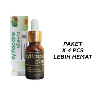 

4 PCS Syifacare Stevia Cair 15ml – Pemanis Herbal Alami Diet & Diabetes Tanpa Kalori