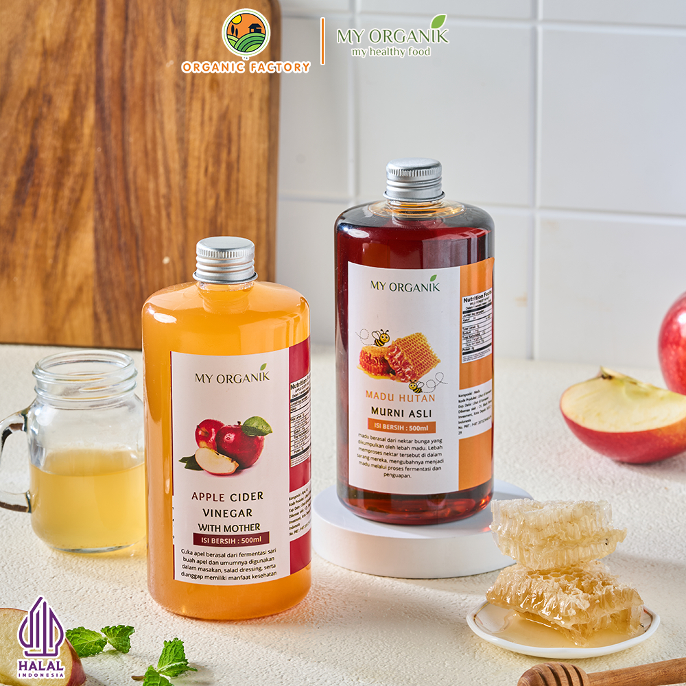 

My Organik Spesial BigSale Madu Hutan Murni 500 ML Cuka Apel Apple Cider With Mother Murni 500 ML