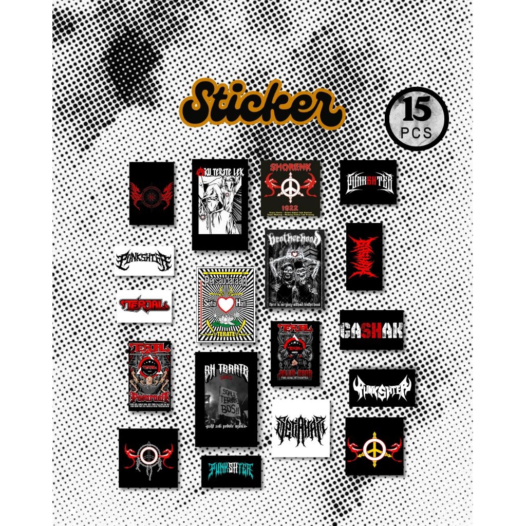 

Stiker PSHT Gashak Pashter 1922 Glossy Premium ISI 15 pcs
