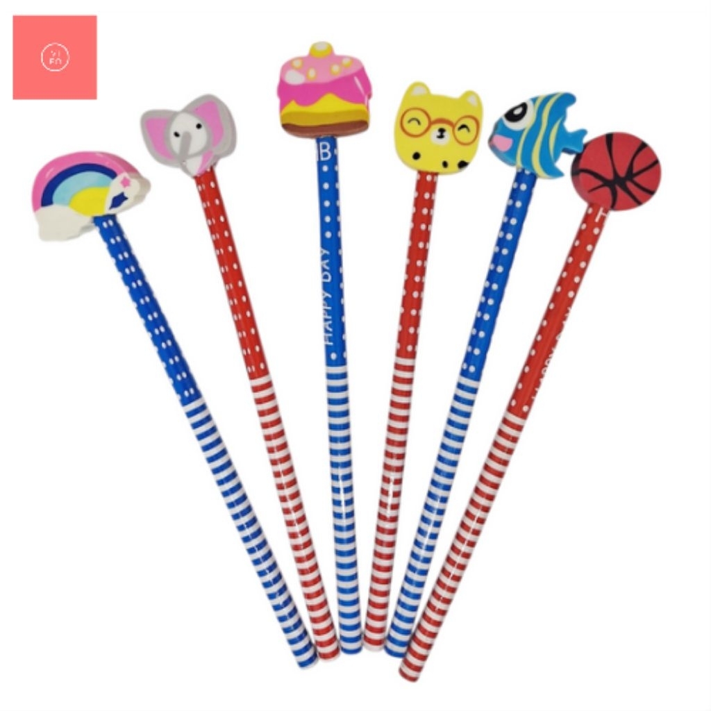 

Vivo Pensil Dengan Penghapus Lucu Isi 24 pcs