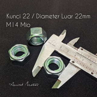 Mur As Roda Belakang Mio M14 / Mur Kunci 22 M14 / Mur As Roda Belakang Mio J Mio M3 Z Soul GT Fino X