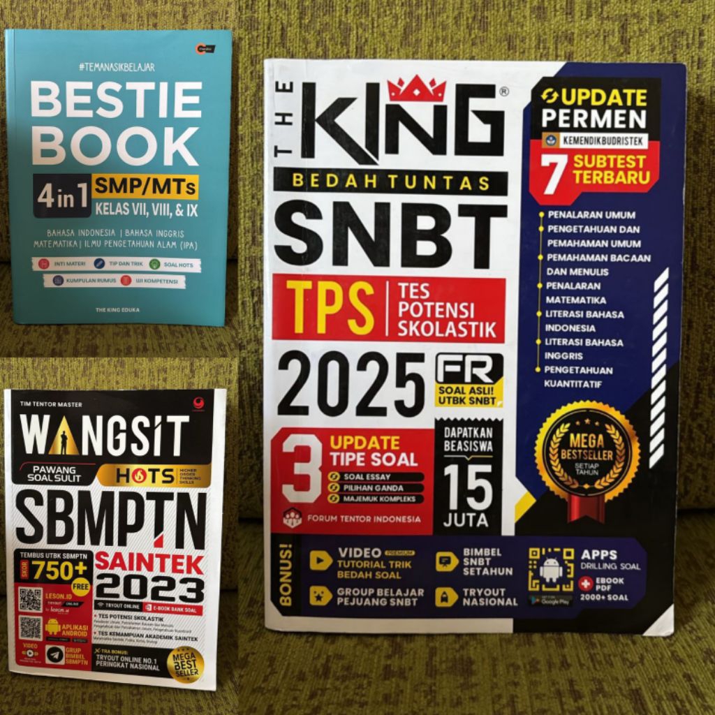 OBRAL BUKU SNBT THE KING WANGSIT 2025 2023 SMA SAINTEK TPS BUKU BELAJAR SMP BESTIE BOOK PRELOVED