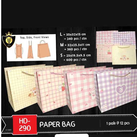 

Paperbag Tas Kertas Large/Paperbag Murah/ Tas Souvenir Kode 290 L