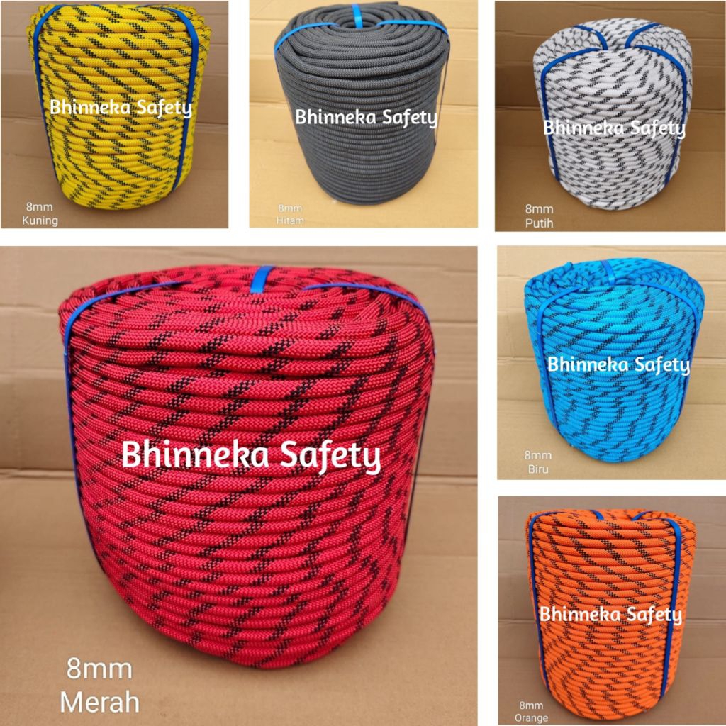 Karmantel Statis Rope 8 mm X 200 Meter Tali Karmantel Climbing Rope