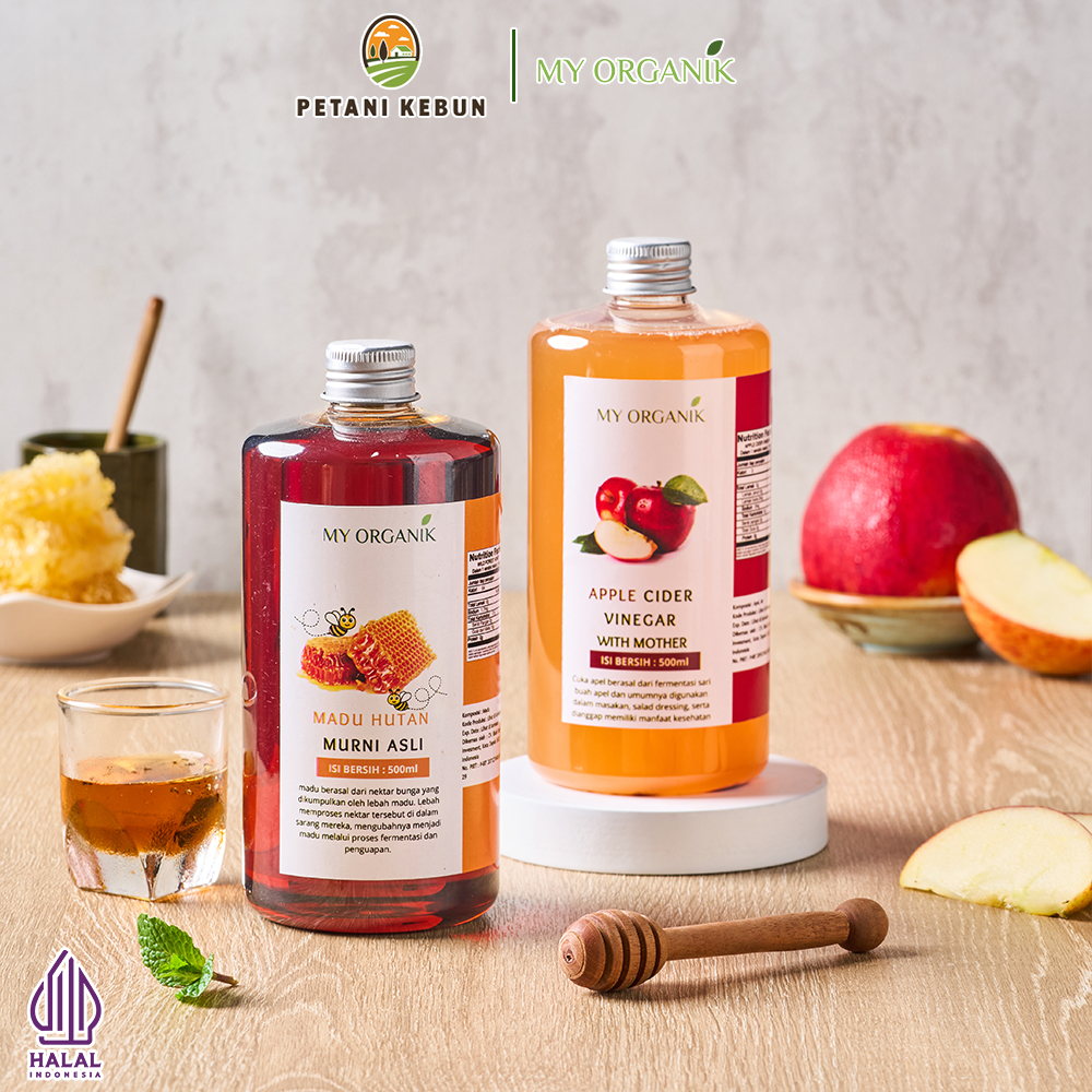 

My Organik Cuka Apel 500ml Madu Hutan 500ml – Apple Cider Vinegar & Madu Premium untuk Kesehatan