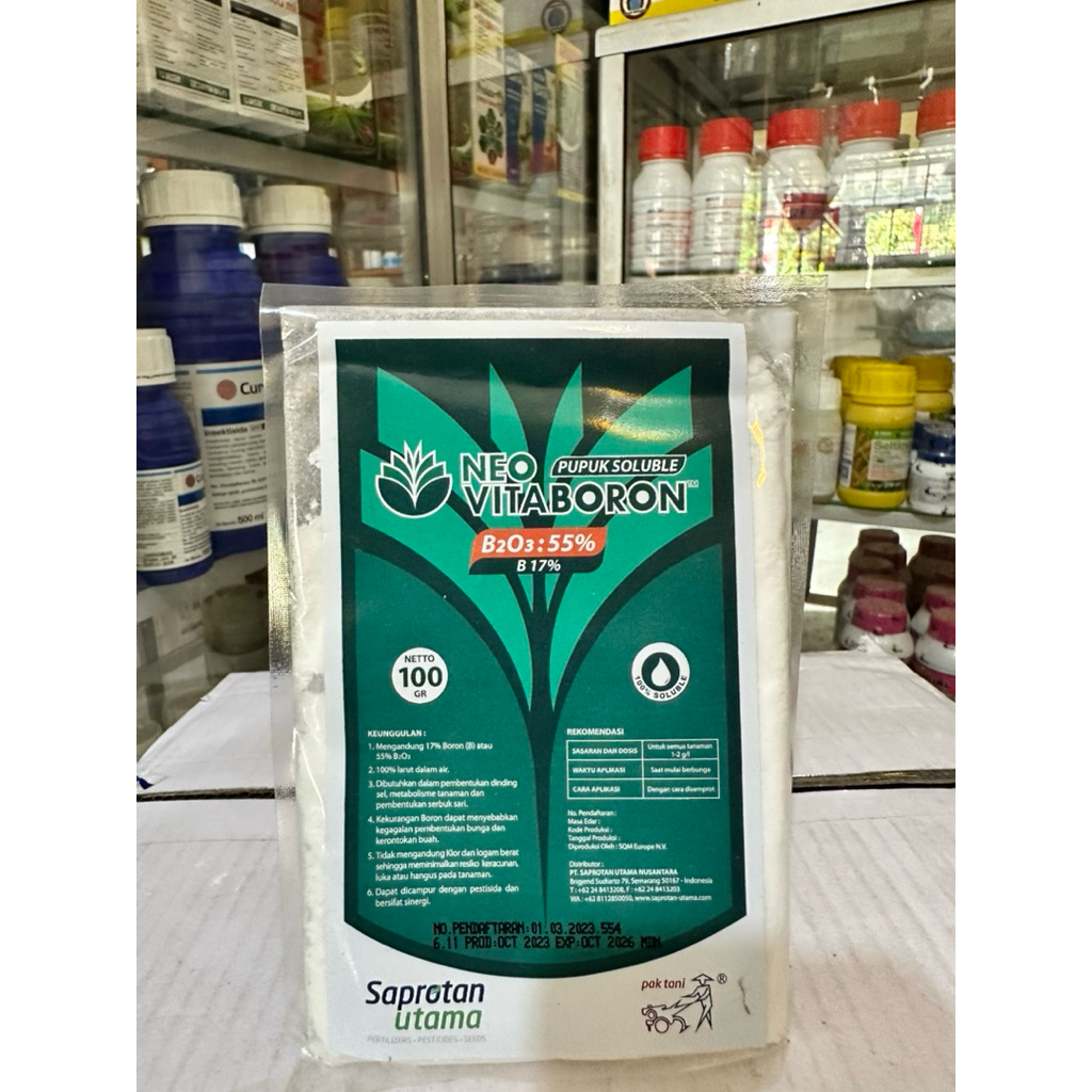 PUPUK VITABORON - BORON MURNI PAK TANI 100gram