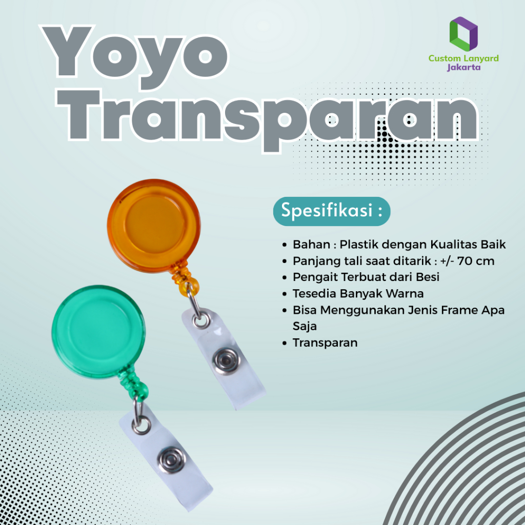 

YOYO TRANSPARAN Tali Id Card Gantungan Id Card Tag Name Tag