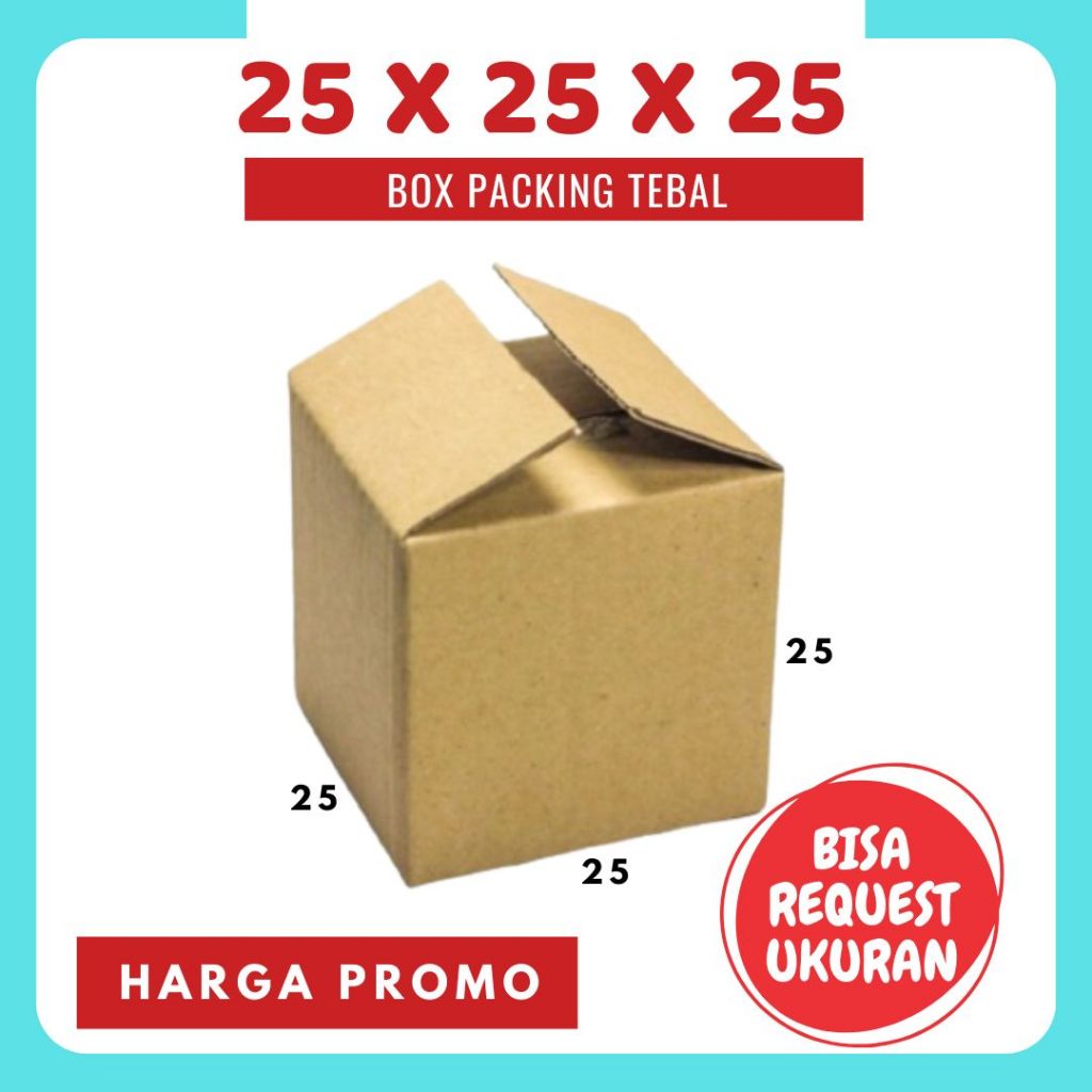 

Box Packing 25x25x25 Kardus A1 Kotak Kemasan Karton Botol gelas Air Minum Madu jamu Cuka Diva Box