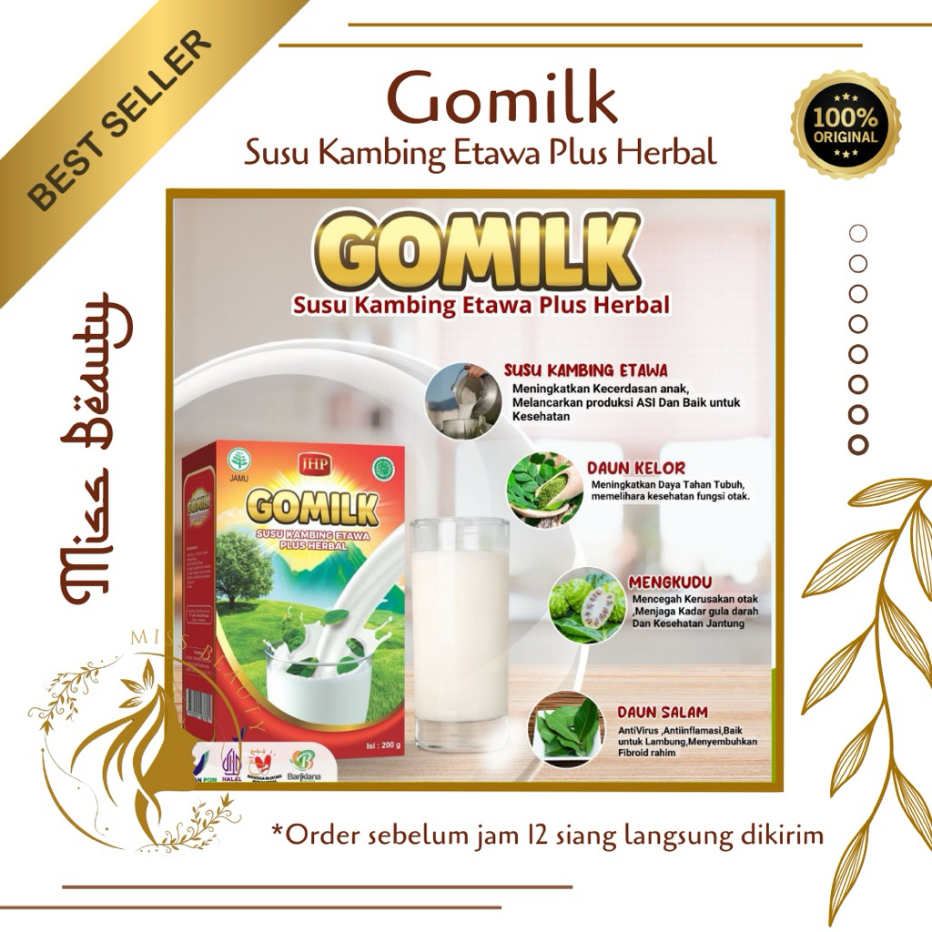 

GOMILK Susu Kambing Etawa 200gr - Herbal Anak Lahap Makan, Tulang Kuat, Aman Maag dan Alergi