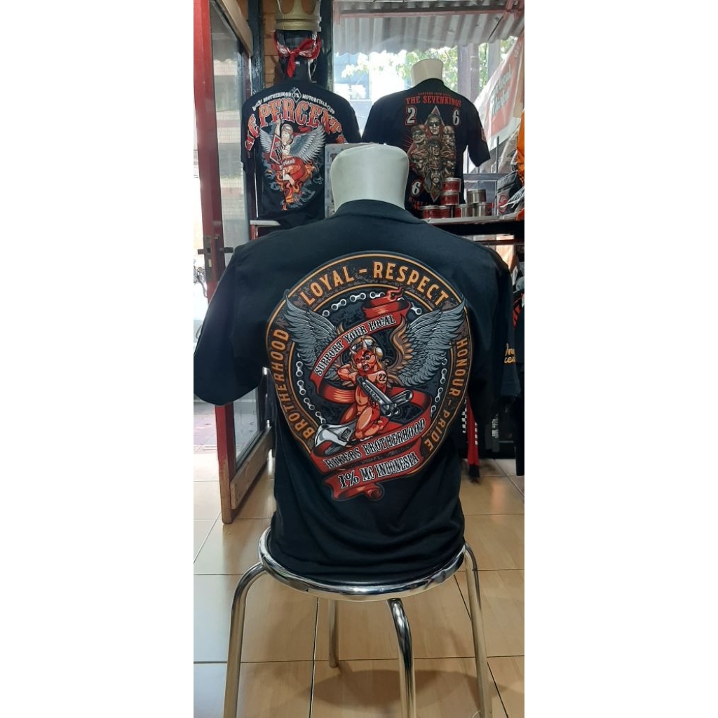 Tshirt Kaos Merchandise Bikers Brotherhood 1% MC Baby Devil