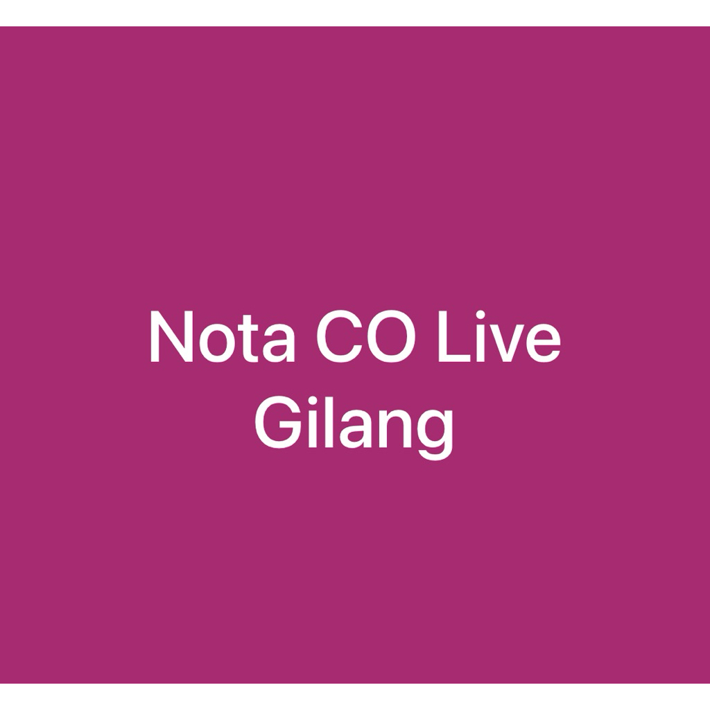 

nota co gilang