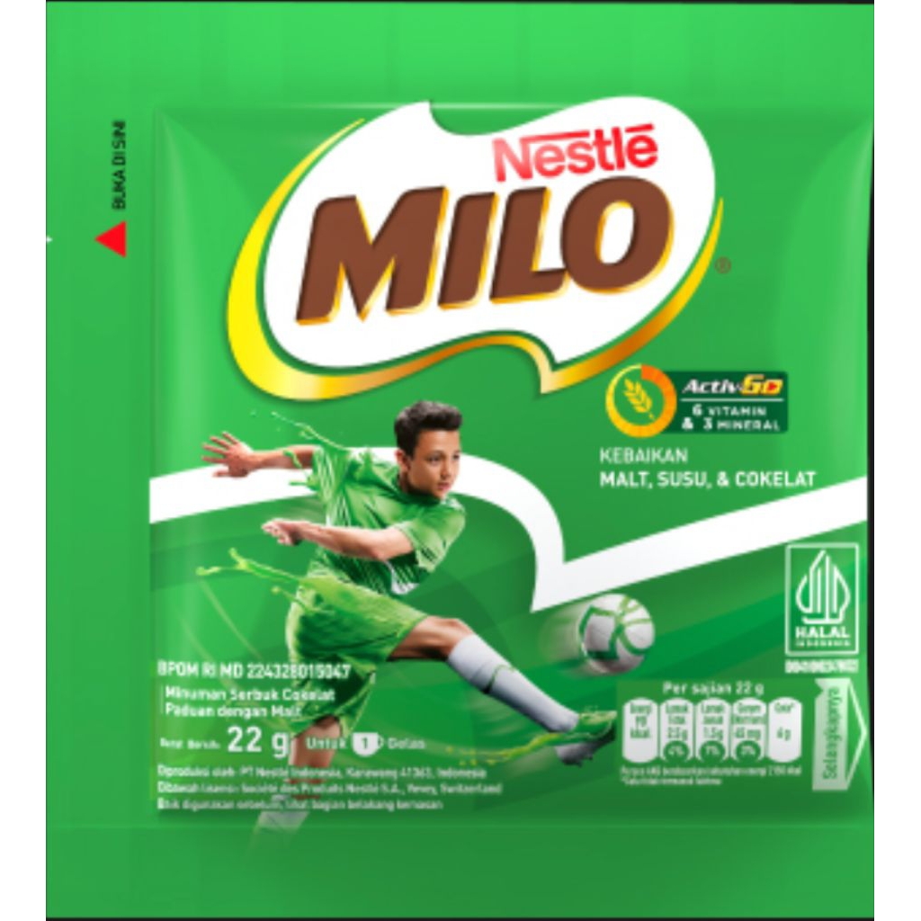 

Nestle Milo Drink saset Serbuk Minuman Rasa Cokelat Instant 1 x 22gr