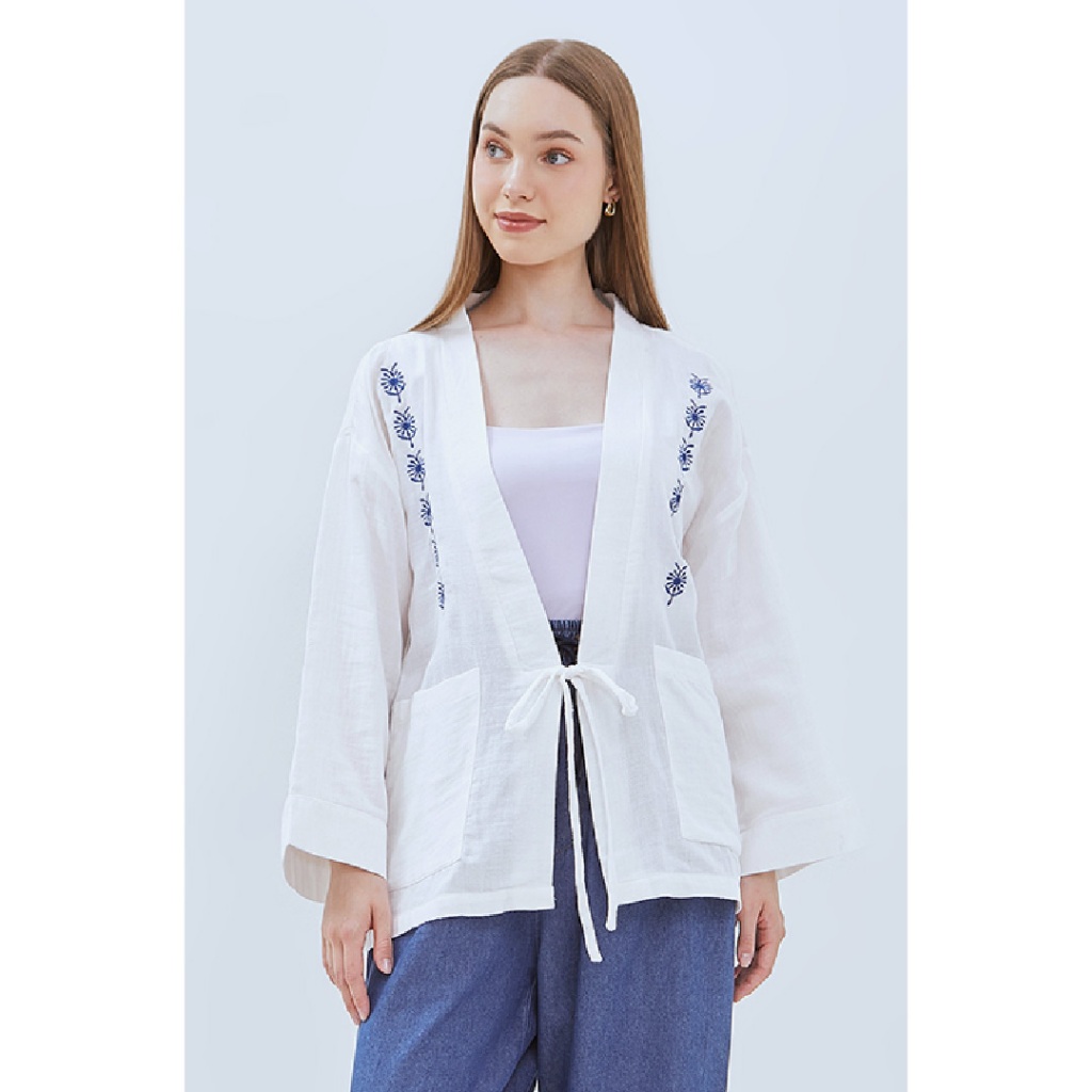 Emba Ladies - Ivo Cardigan Wanita Warna Putih