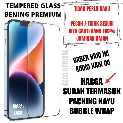REDMI TG Tempered Glass bening Kaca 0.3 Tanpa list hitam Premium 7 8 8A 8A PRO