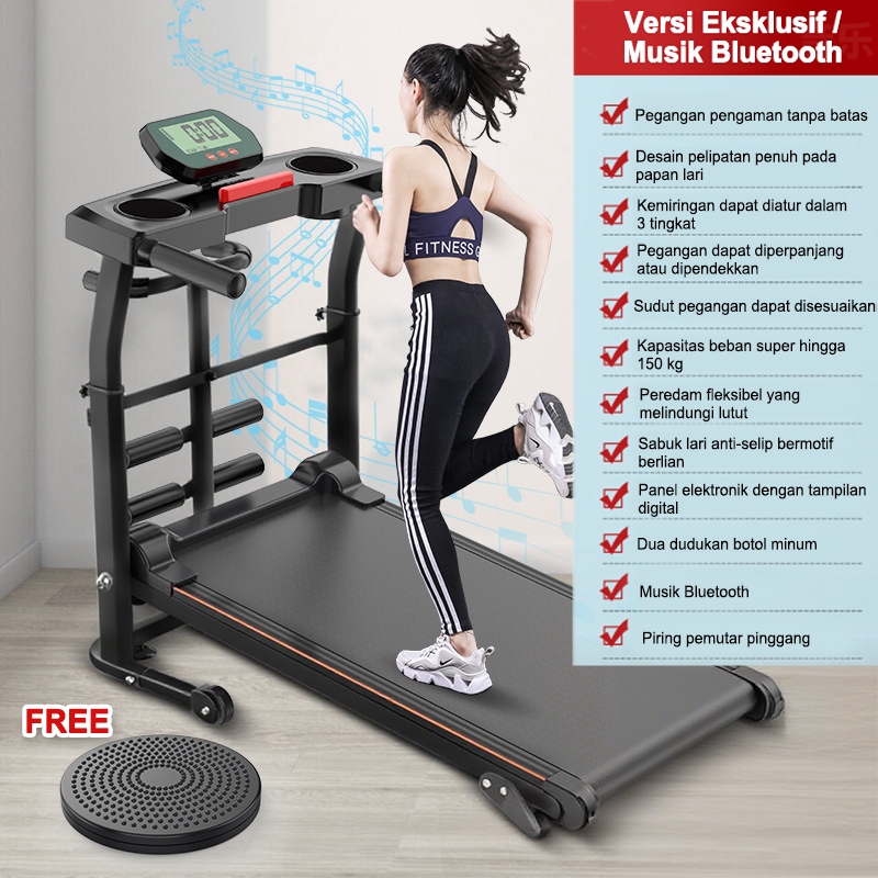 Ready Stock Treadmill Manual /Treadmill Tanpa Listrik/ Treadmill Multifungsi /Treadmill Lipat Alat