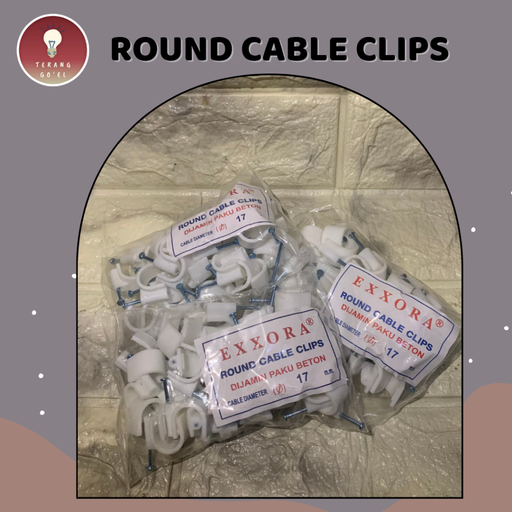 KLEM PIPA, KLEM PARALON 5/8, KLEM BETON, CABLE KLIPS 17 MM EXXORA