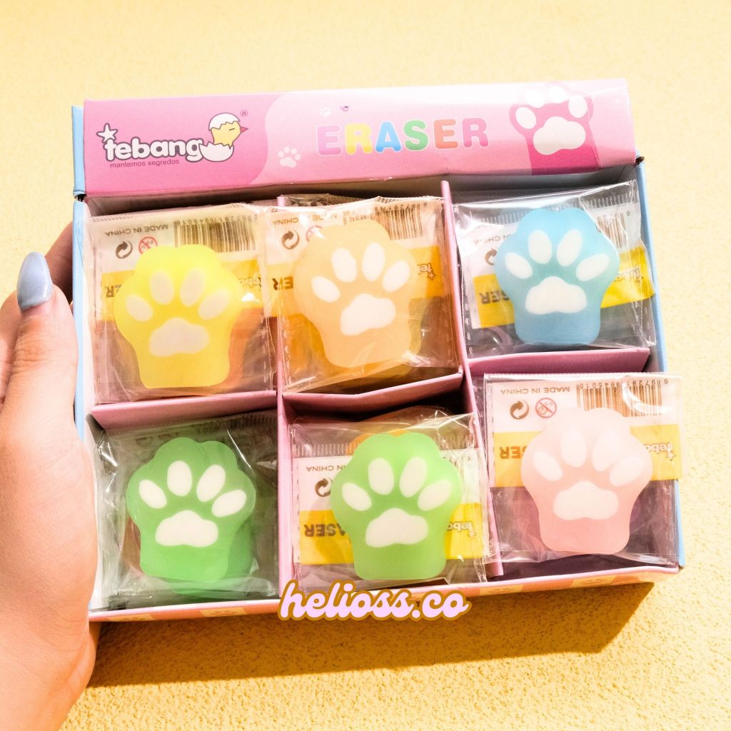 

PENGHAPUS CAP KAKI KUCING ERASER PENGHAPUS PENSIL CAKAR KUCING ERASER SOFT COLOR LUCU TERMURAH HELIOSS.CO