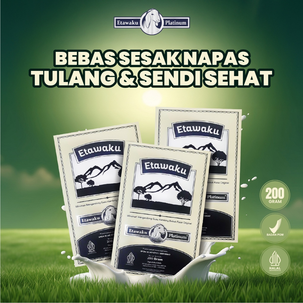 

Etawaku Platinum 200 Gram Minuman Kesehatan Menguatkan Tulang, Sendi Dan Membantu Masalah Pernapasan