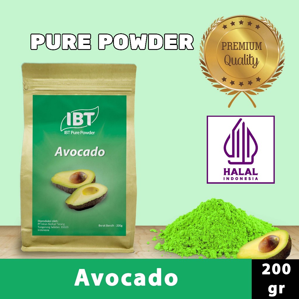 

Pure Avocado Powder Essence Murni Bubuk Alpukat Import Makanan Kue 200 gr
