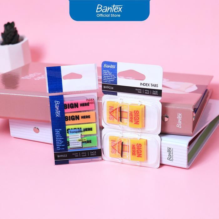 

Bantex Index Tab Plastik Sign Here Warna Warni BH90XX
