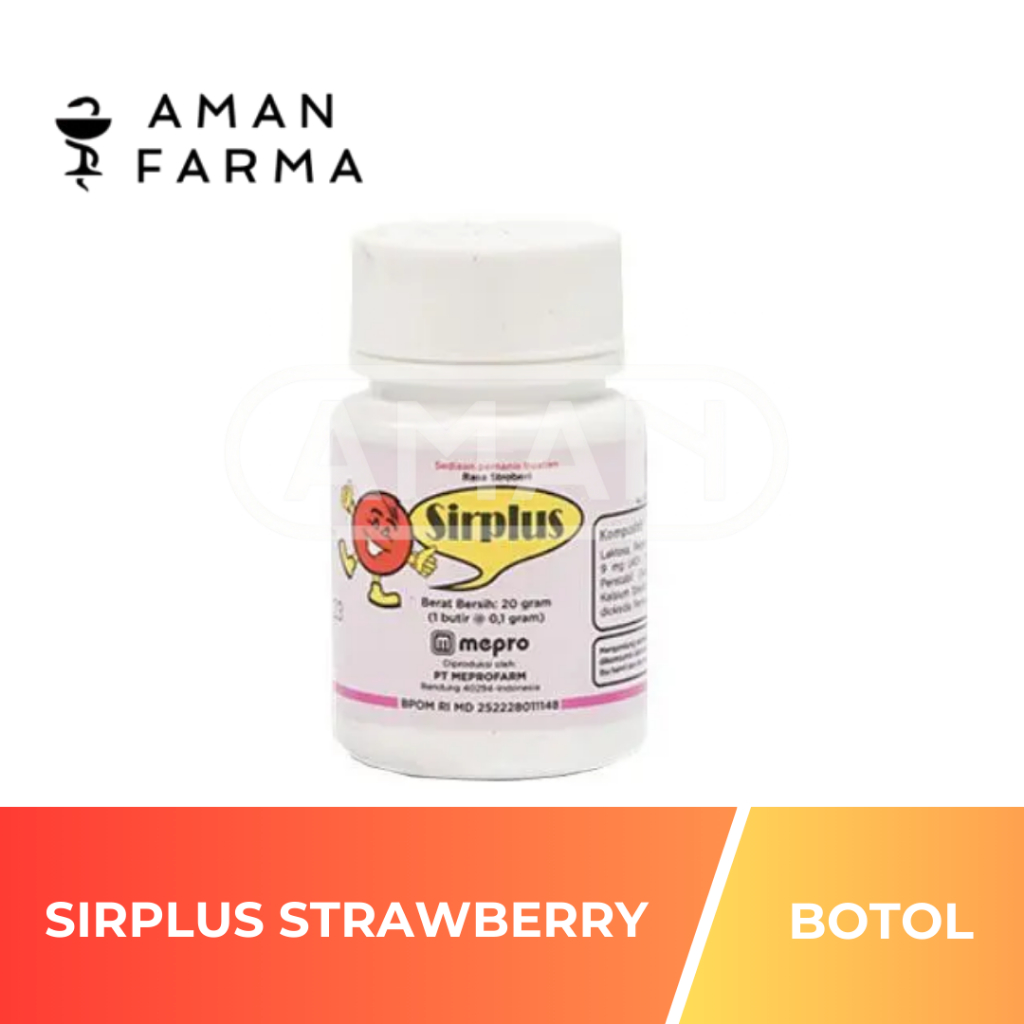 SIRPLUS SERBUK TABLET RASA STAWBERRY POT | ORI MEPRO