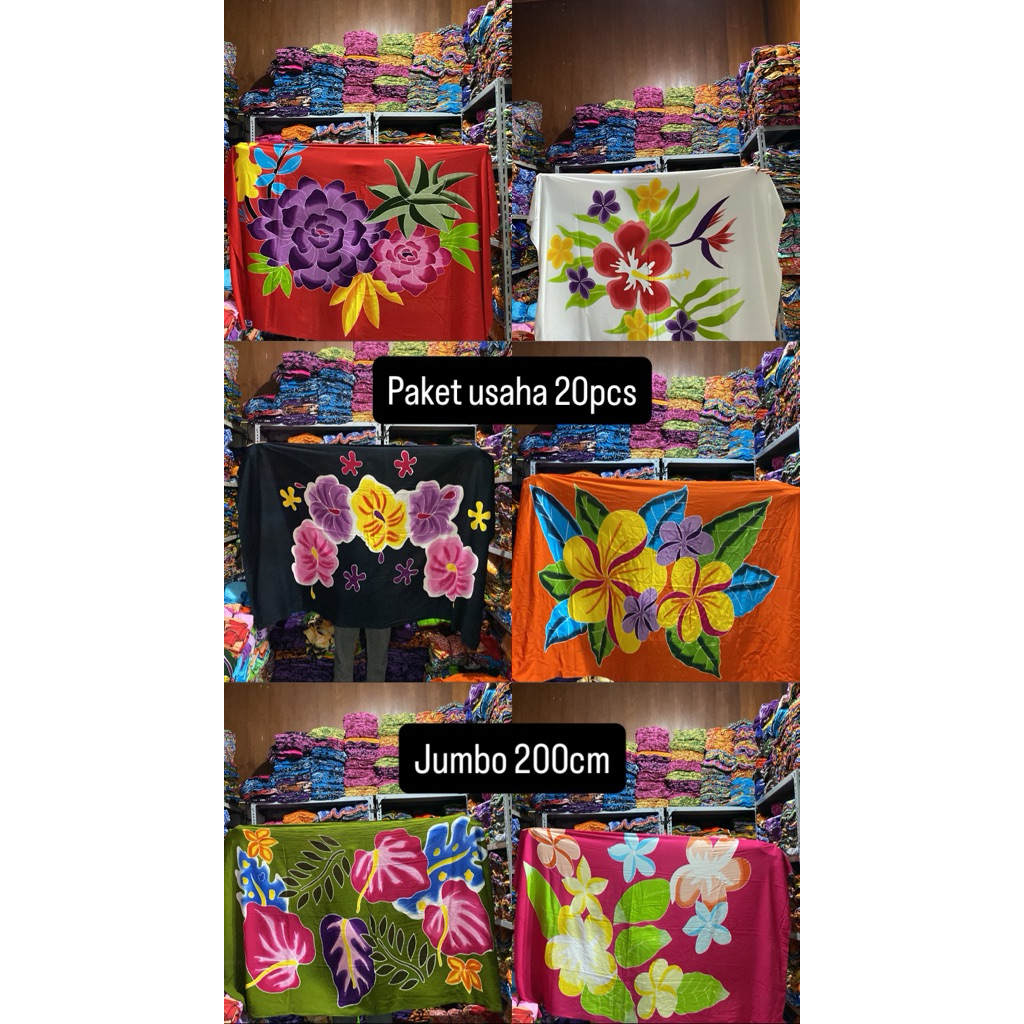 

paket usaha 20 pcs lukis jumbo motif random premium