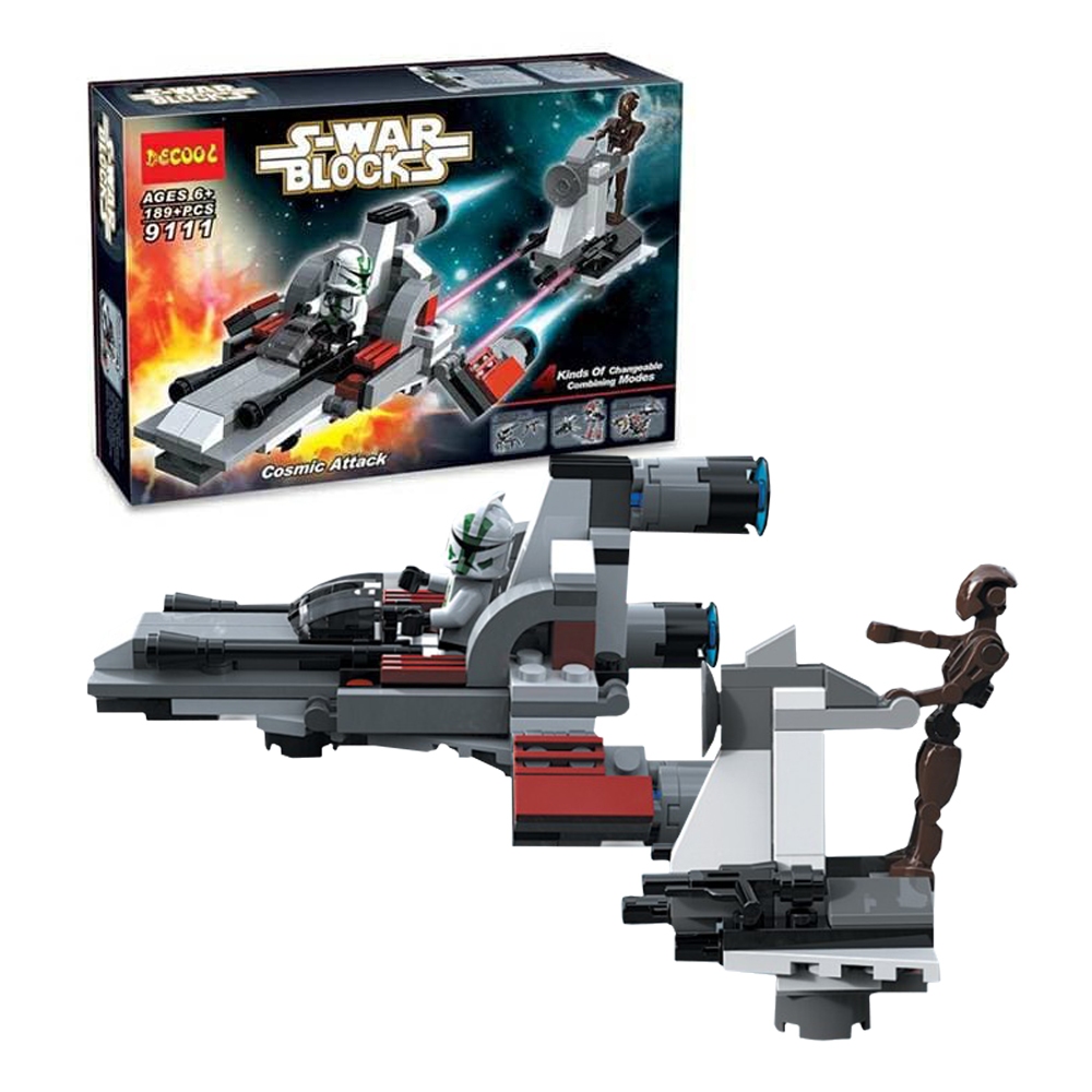 Balok Susun Mainan Anak Decool 9111 Cosmic Attack Star Wars Bricks Blocks