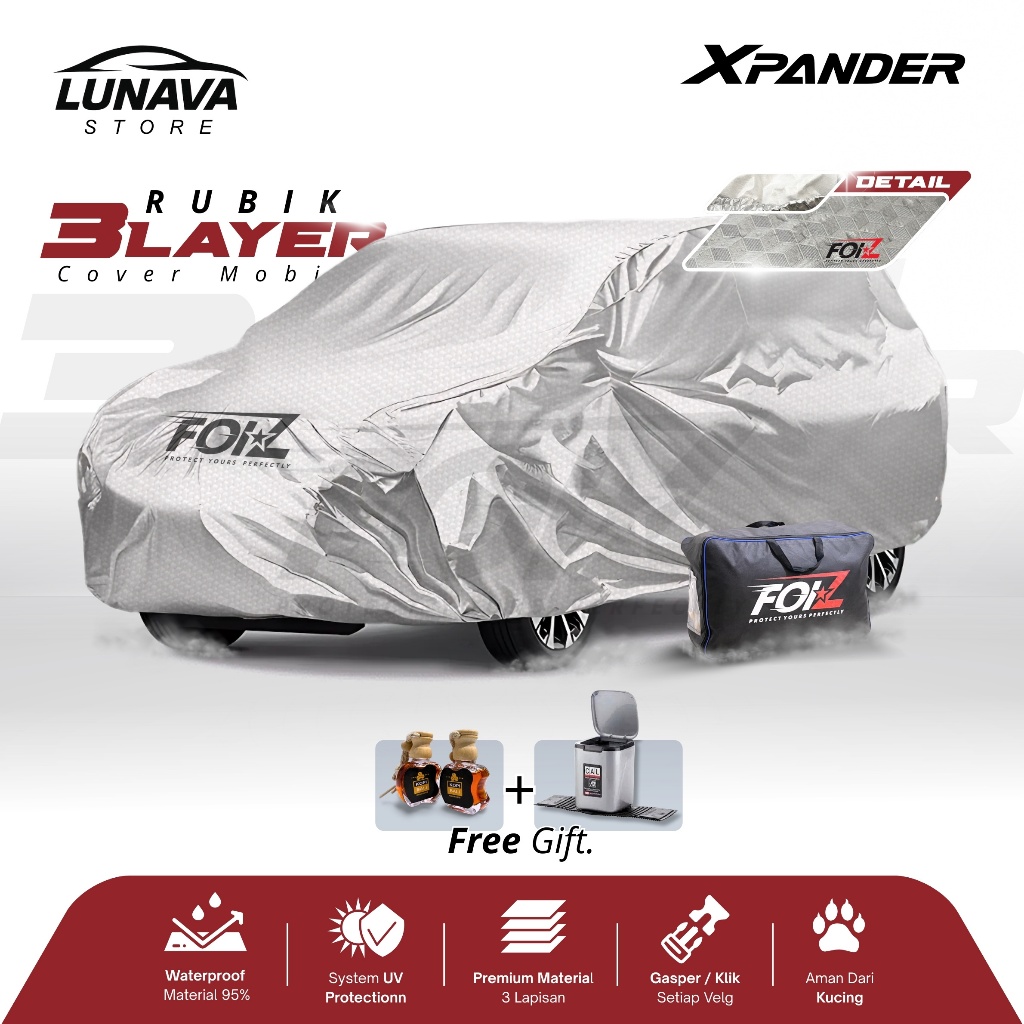 Cover Body Mobil Foiz Rubik 3 Layer Mitsubishi Xpander / Cross / Tipe Rubik 3 Layer Waterproof Outdo