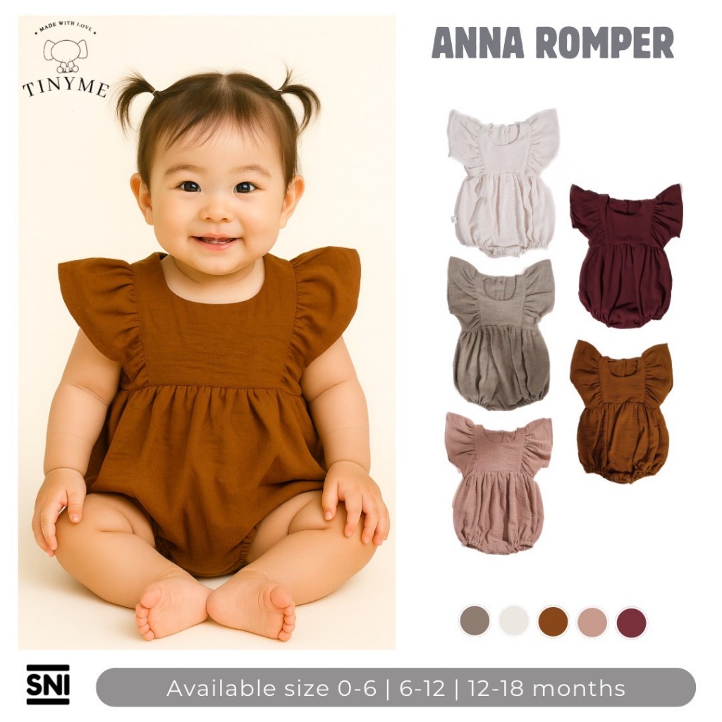 GAMIKIDS 0-18bln JUMPER RUFFLE BASIC BAYI | JUMPSUIT ROMPER BAJU PAKAIAN ANAK BABY catalog TMTM ANNA