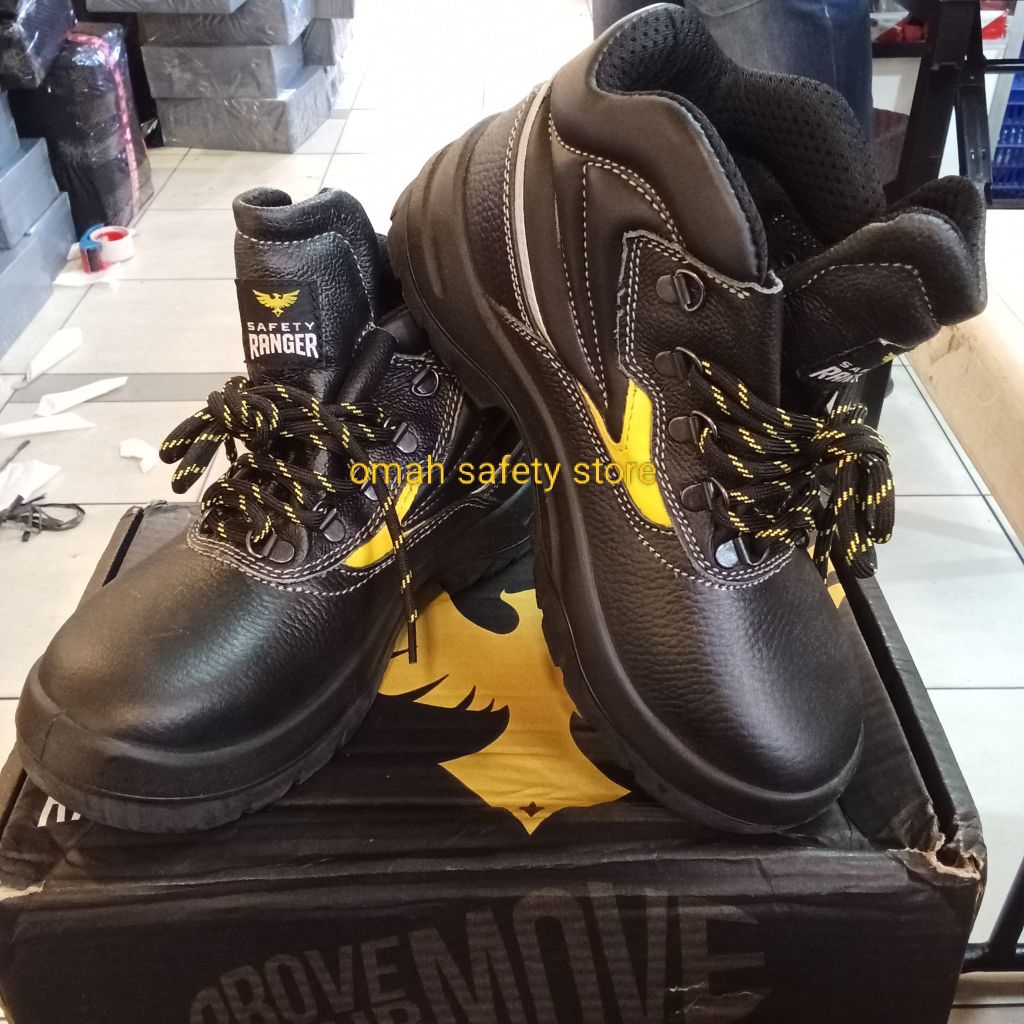Sepatu Safety Ranger HANOMAN Black - Safety Shoes Ranger PU SNI