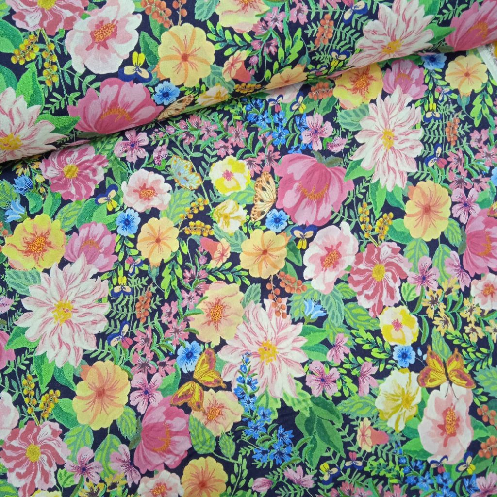 KAIN KATUN RAYON PREMIUM IMPORT MOTIF BUNGA