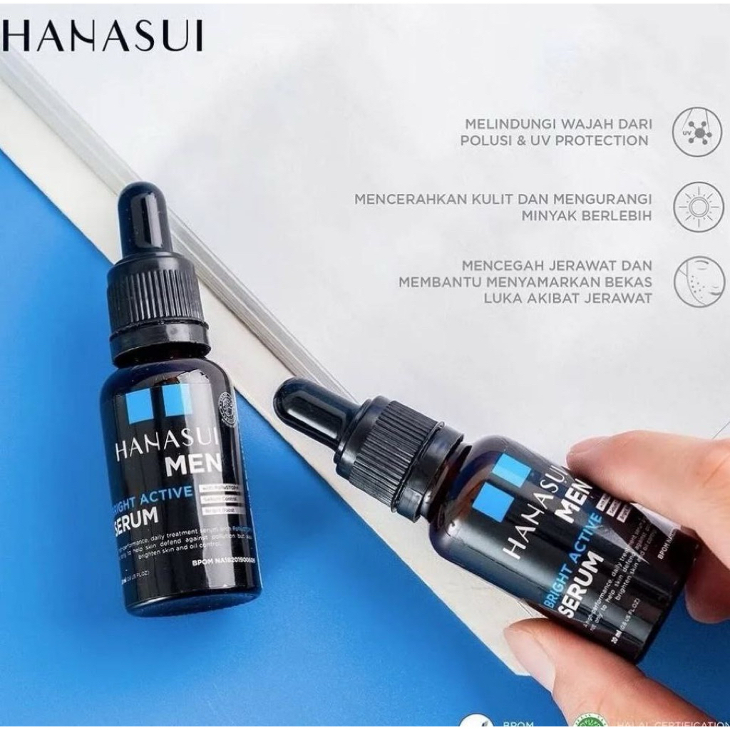 HANASUI MEN BRIGHT ACTIVE SERUM WAJAH PRIA
