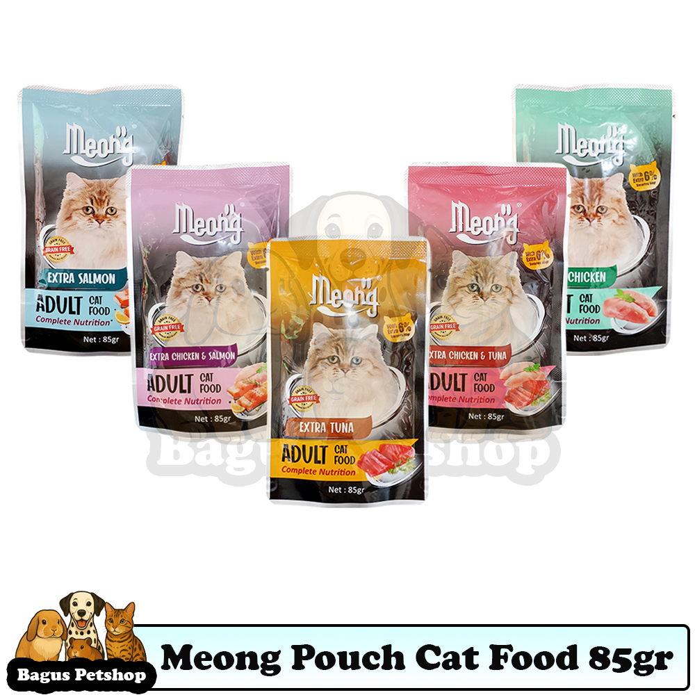 Meong Pouch 85gram Makanan Kucing Basah Meong Wetfood Kucing - 85gram