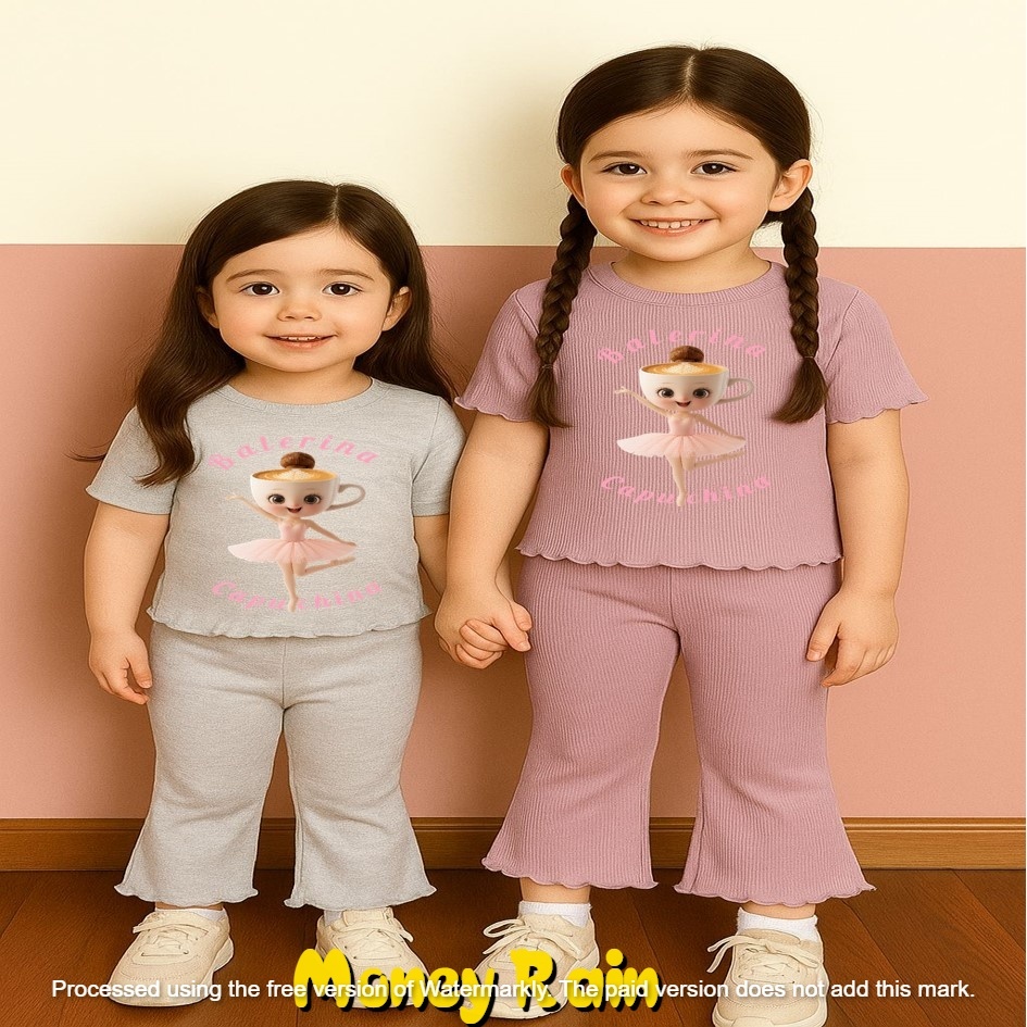 One set anak perempuan usia 1-12 tahun setelan baju anak perempuan