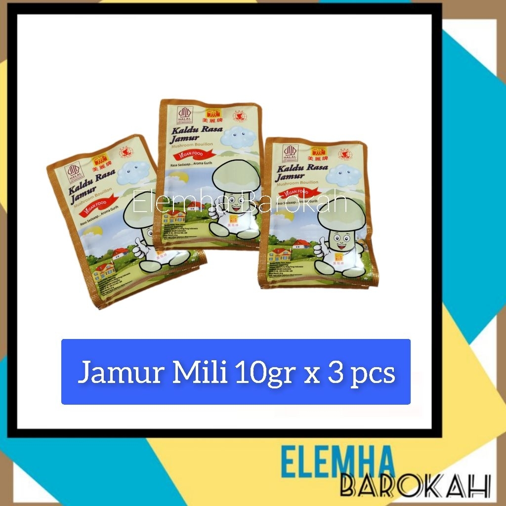 

Mili Kaldu Jamur Totole Sachet 10gr x 3 pcs ED 2028 Vegan Halal