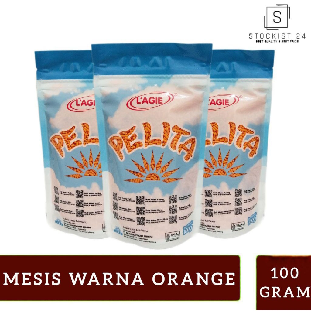 

Meses Lagie pelita warna orange 100gr