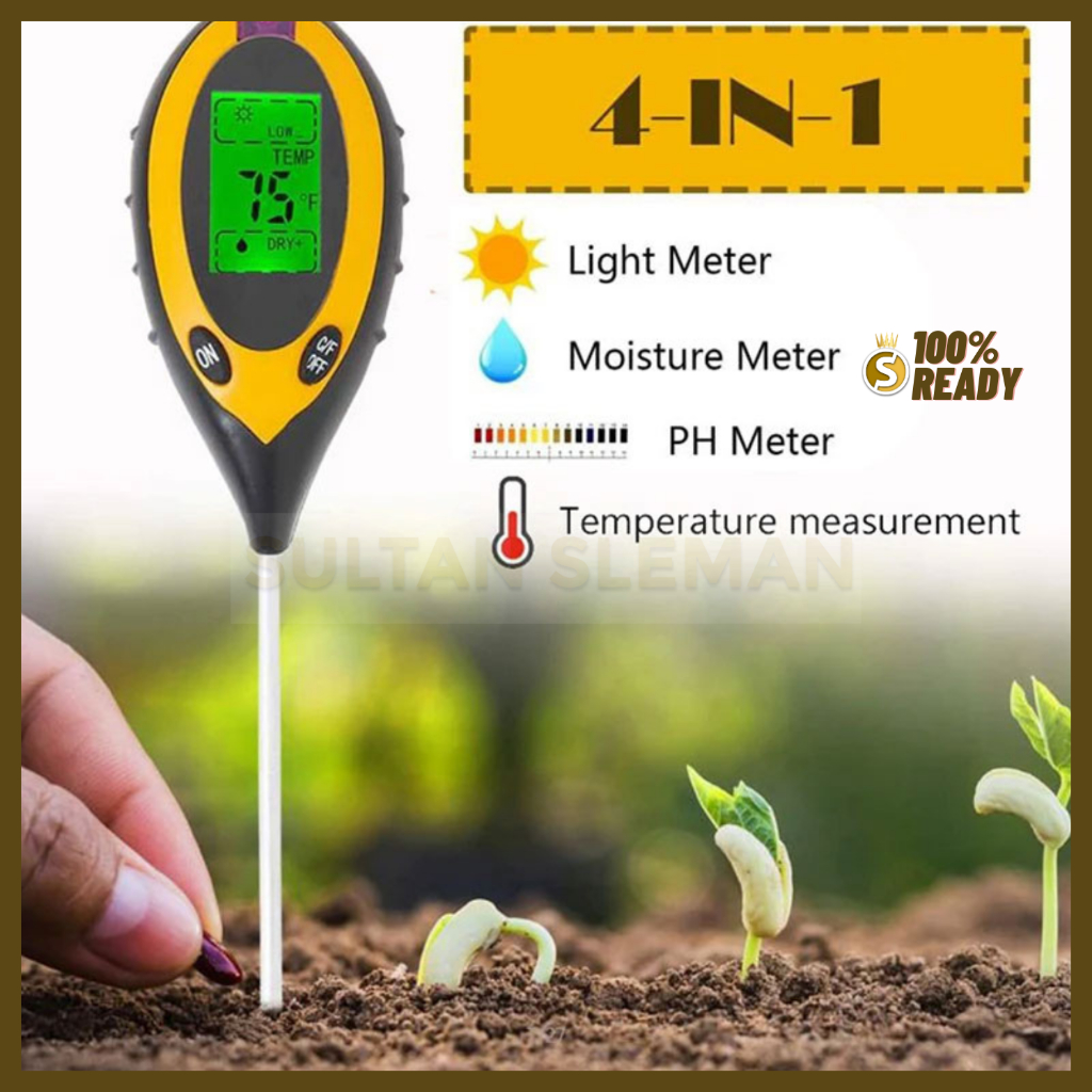 [PROMO] Alat Pengukur pH Tanah / Soil Analyzer Tanah Tester Meter Moisture Meter PH / Soil Analyzer