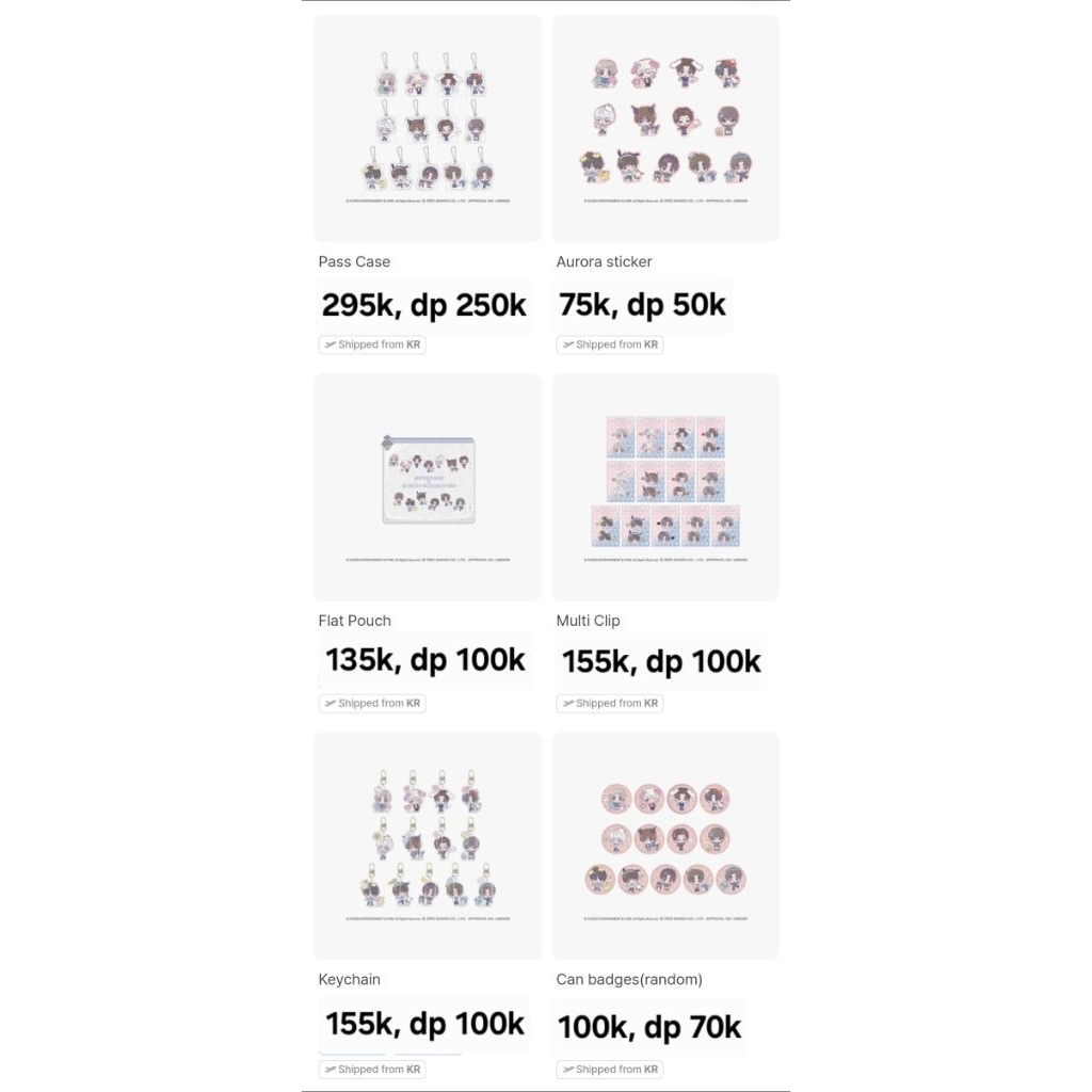 [PO] Seventeen x Sanrio Characters passport case, keychain, pin badge, sticker, multi clip, pouch - 