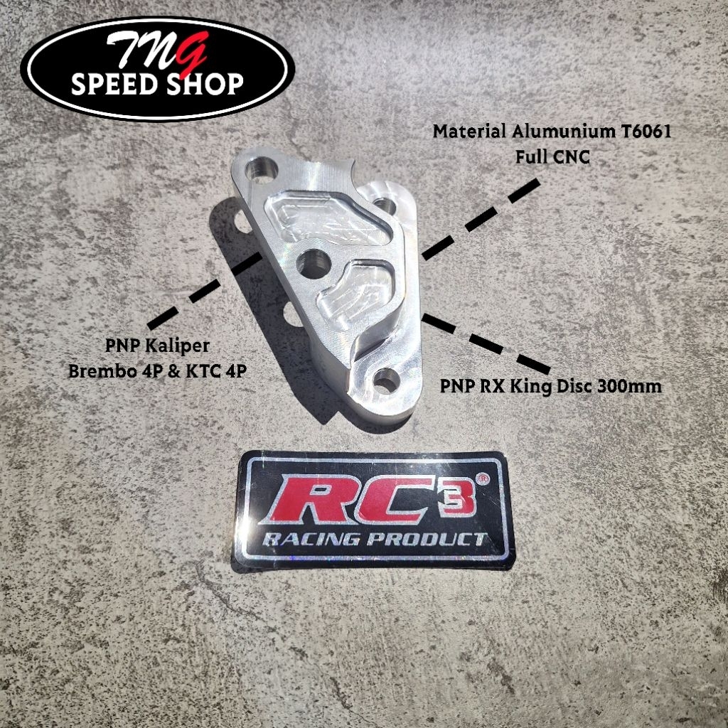 BREKET BRACKET DUDUKAN KALIPER CALIPER PALA BABI DEPAN RC3 RACING RX KING RXKING 135 NEW DISC 300MM 