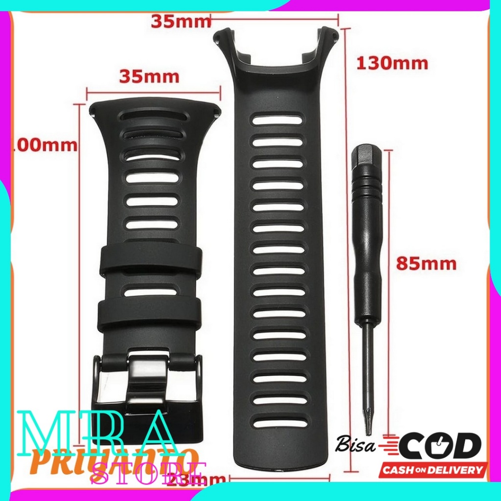 Strap Tali Jam Suunto Ambit 1 2 3 Limited edition Hitam Original Free Obeng Suunto Ambit 123