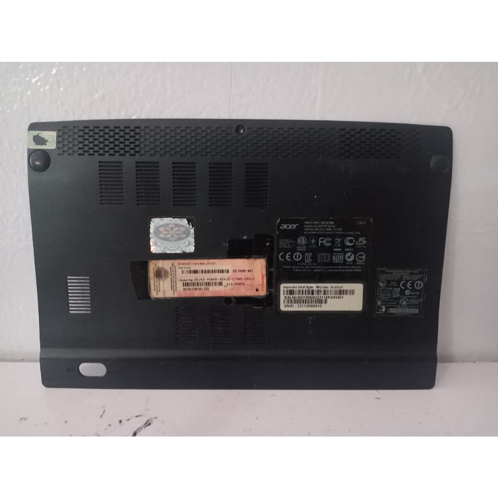 CASING CASE LAPTOP ACER ASPIRE ONE AO756 MODEL NO Q1VZC BOTTOM CASE - ercomp1