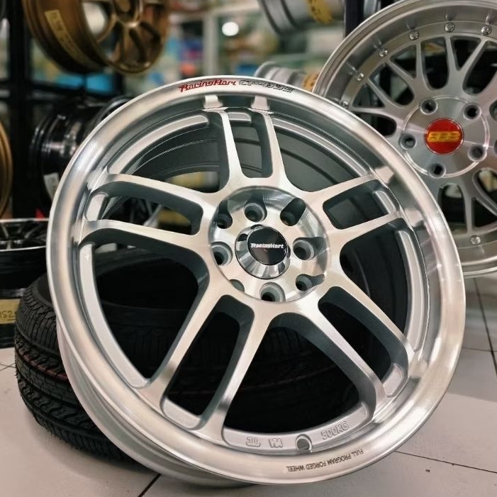 Velg Mobil Ring 16 Racing Hart CP-035 Bright Silver 1 Set (4pcs)